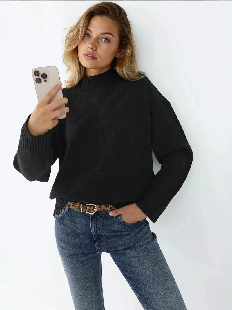 HICCUP Crew Neck Cozy Sweater