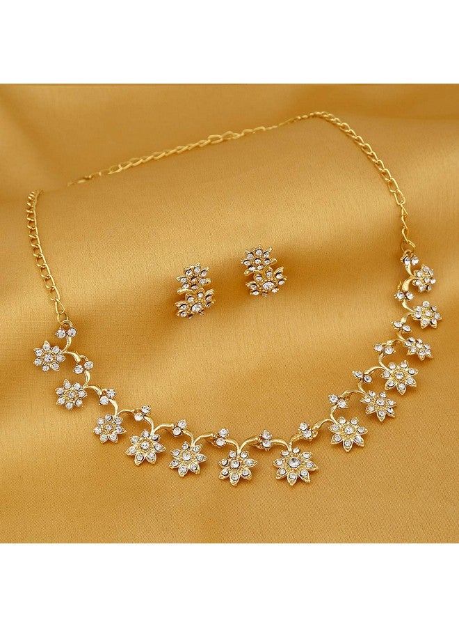 Sukkhi Sparkling Gold Plated Wedding Jewellery Austrian Diamond Set of 4 Necklace Combo for Women (SKR48715) - Image 2