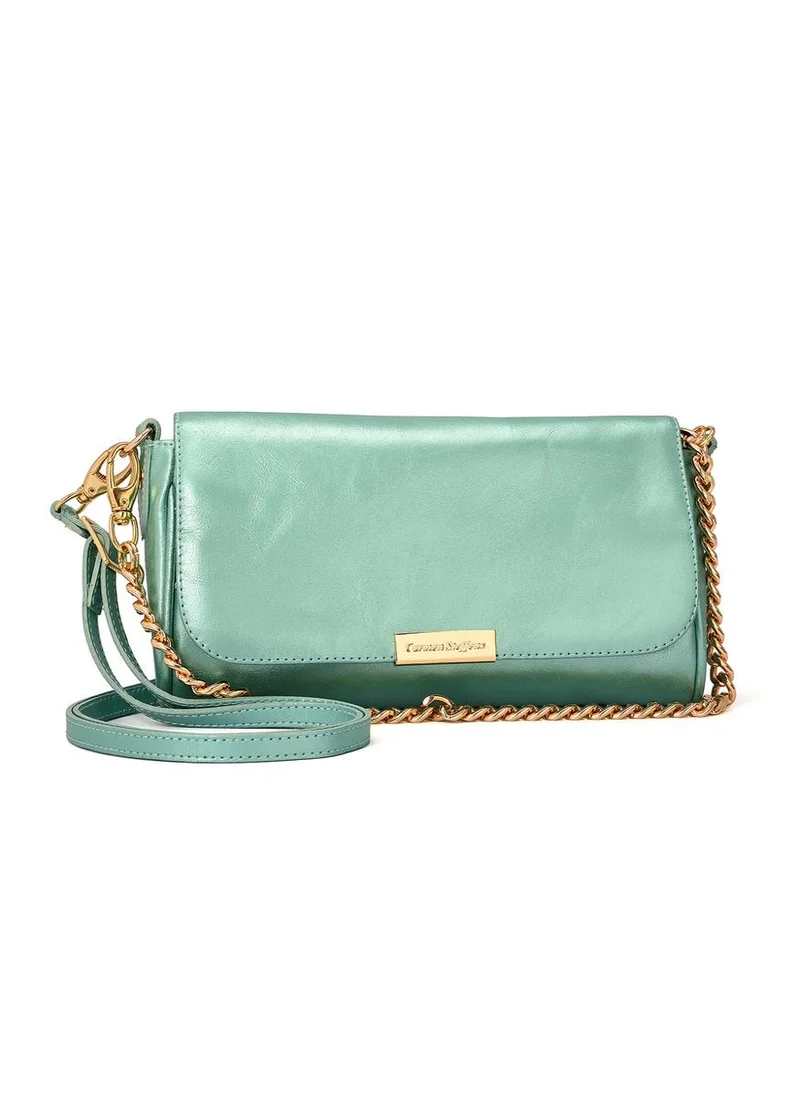 Carmen Steffens Mint Green Baguette Bag