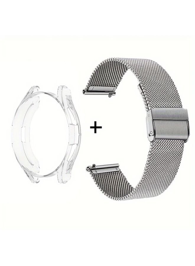 Transparent Silvery Case Cover for Samsung Galaxy Watch 6 Classic 43mm - Image 1