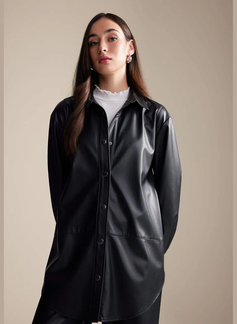 DeFacto Woman Relax Fit Woven Long Sleeve Tunic