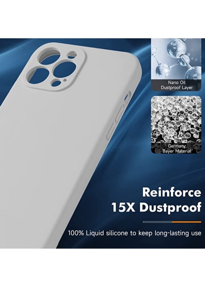 Raxoom iPhone 14 Pro Max + 2 Pack Tempered Glass Screen Protector Magsafe Case Silicone Phone Case with Microfiber Lining for iPhone 14 Pro Max 6.7 inch 2022,Grey - Image 4