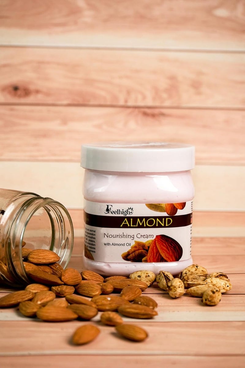 FeelhighFruit Cream Almond Cream Combo 500ml Each Nourishing Skincare for Soft and Healthy Skin - Image 5
