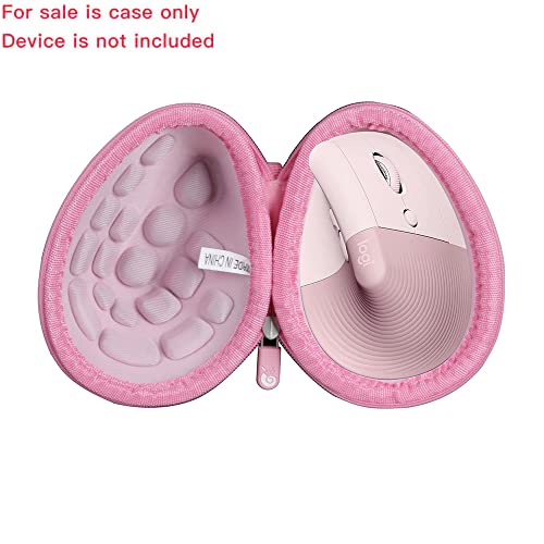 Hermitshell Hard Travel Case for Logitech Lift Vertical Ergonomic Mouse (Pink, Case for Right-Handed Mouse) - Image 2