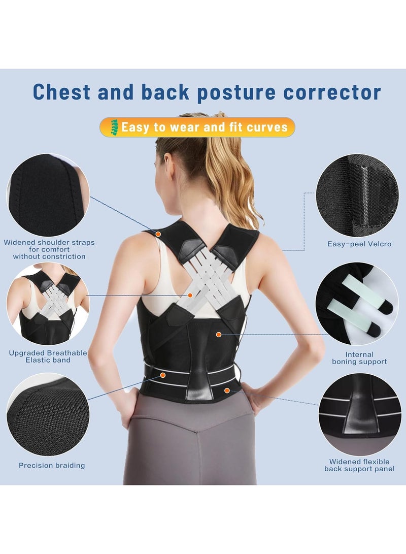 Back Support Posture Corrector for Men and Women, Adjustable Scoliosis Correction Back Corrector, Spine Corrector, Back Support and Posture Trainer - Image 2