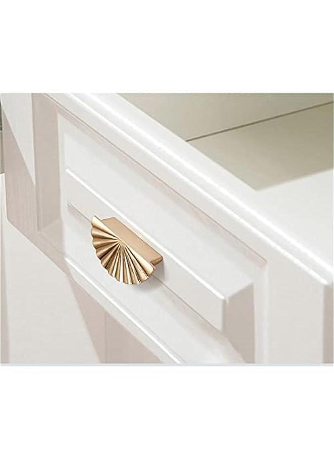 Generic 6 Pack Cabinet Handles 2.52 inch Kitchen Cabinet Pulls 64mm with Vintage Cupboard Drawers Hardware Dresser Drawer Handles Kitchen Cabinet Handles (64MM, 6 Pack, Brushed Gold)  - Image 4