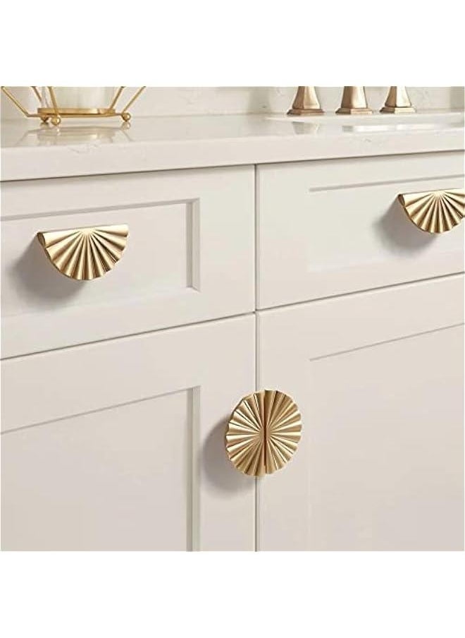 Generic 6 Pack Cabinet Handles 2.52 inch Kitchen Cabinet Pulls 64mm with Vintage Cupboard Drawers Hardware Dresser Drawer Handles Kitchen Cabinet Handles (64MM, 6 Pack, Brushed Gold)  - Image 3