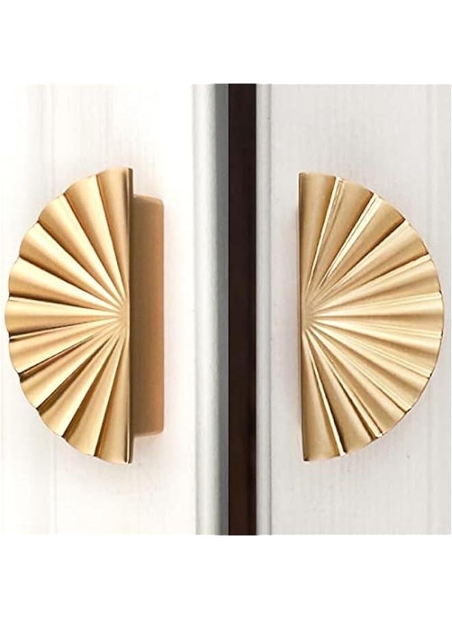Generic 6 Pack Cabinet Handles 2.52 inch Kitchen Cabinet Pulls 64mm with Vintage Cupboard Drawers Hardware Dresser Drawer Handles Kitchen Cabinet Handles (64MM, 6 Pack, Brushed Gold)  - Image 5