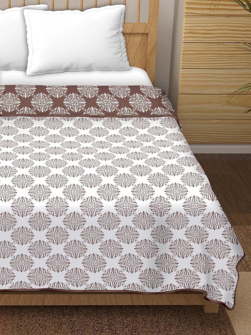 Linenovation Single Bed Comforter 120 GSM Microfiber 3 Layered Quilt Dohar Soft Lightweight Reversible Printed AC Blanket Double Bed for All SeasonBread - Image 4