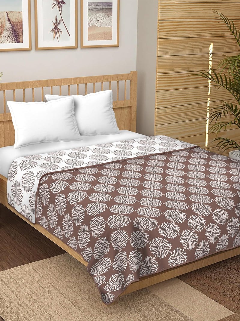 Linenovation Single Bed Comforter 120 GSM Microfiber 3 Layered Quilt Dohar Soft Lightweight Reversible Printed AC Blanket Double Bed for All SeasonBread - Image 2