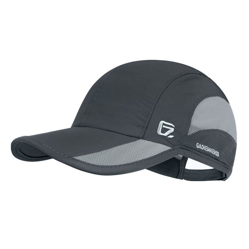 GADIEMKENSD GADIEMKENSD Outdoor Running Hat Men's Cooling UPF50+ Womens Baseball Cap Sport Mesh Sun Hat Trucker Dad Hats Quick Dry Breathable Unstructured for Summer Camping Fishing Hiking Improved Dark Gray M  - Image 1