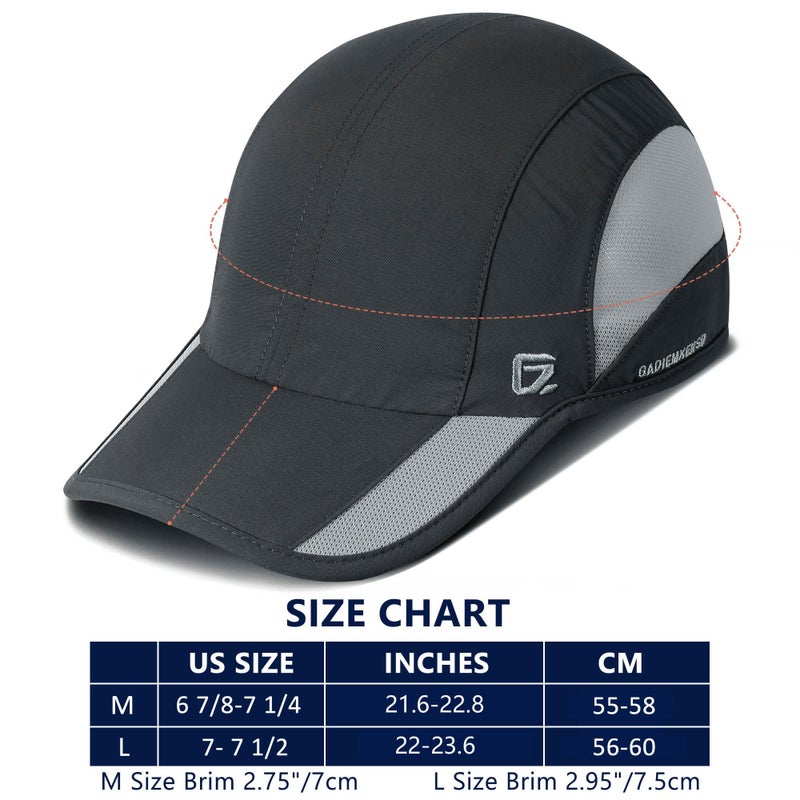 GADIEMKENSD GADIEMKENSD Outdoor Running Hat Men's Cooling UPF50+ Womens Baseball Cap Sport Mesh Sun Hat Trucker Dad Hats Quick Dry Breathable Unstructured for Summer Camping Fishing Hiking Improved Dark Gray M  - Image 5