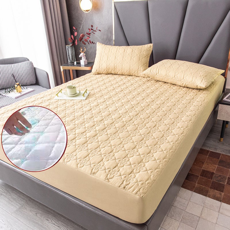 Fittedsheets Waterproof Quilted Bed Hat Bedspread El Protective Cover Sanding Dust Cover Urine Proof - Image 1
