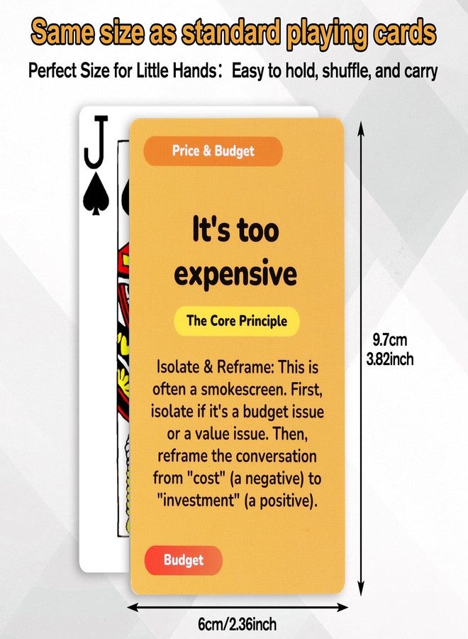UHillMinerva The Objection Master Deck | 52 Sales Training Flashcards to Master Objection Handling & Close Deals | Professional Sales Tools, Sales Teams & Role-Playing Practice - Image 4