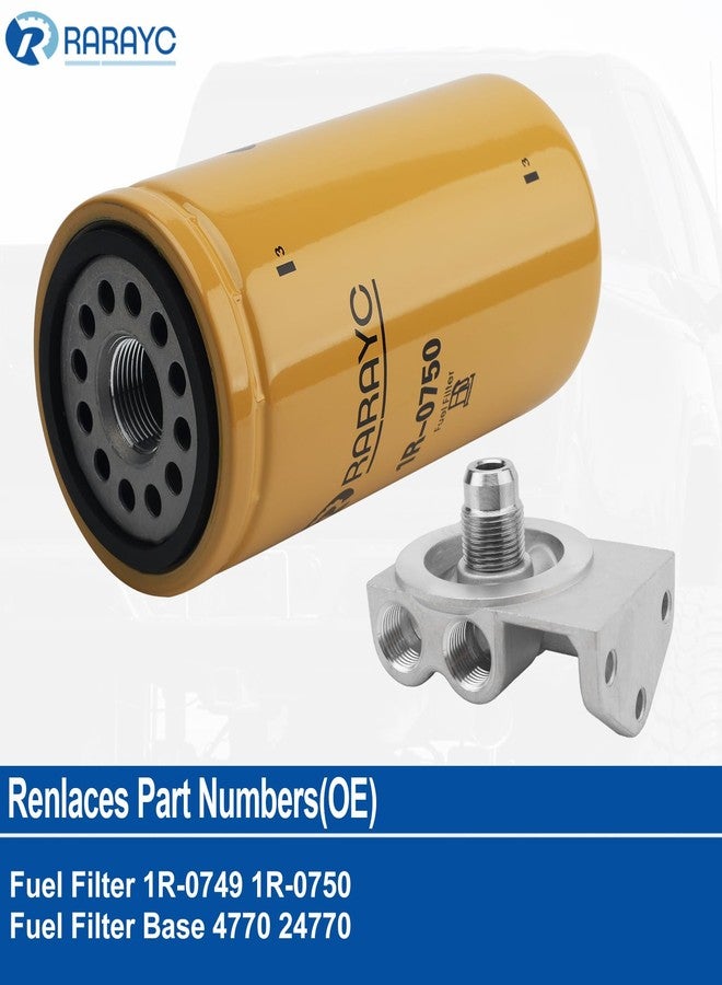 RARAYC طقم فلتر وقود RARAYC 1R-0750 للتركيب عن بُعد مع قاعدة NPT مقاس 1/2 بوصة، متوافق مع شاحنات شيفروليه/جي إم سي من 2001 إلى 2016، بديل لأنظمة فلتر وقود الديزل الثقيلة CAT 1R-0749 وWIX 33405 وBaldwin BF7587 - Image 3
