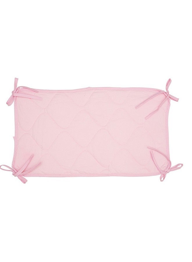 Abstract Quilted Portable Crib Bib Sheet Saver 24.5" X 13" (1 Pack, Pink)