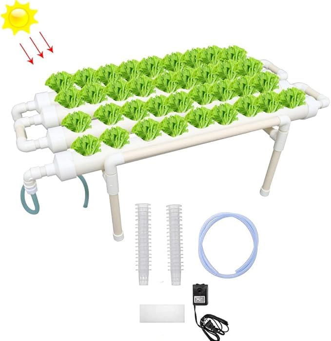 Meridian 36 Chalets Hydroponic Plant Growing Kit, 4 Tubes, 1 Layer, Horizontal Vegetable System - CT - Image 2