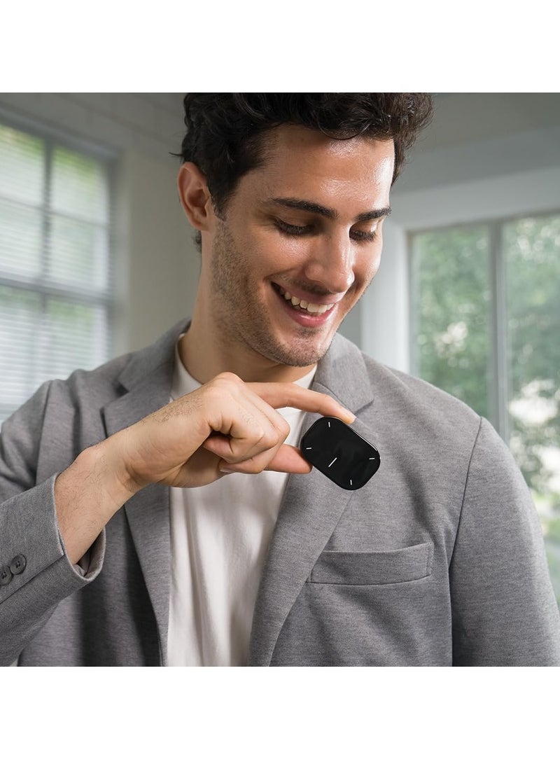 Removable Bluetooth Air Mouse with Touchpad and Recording, Wireless Presentation Remote with Laser Pointer for Mac, Windows (Recording, Silver) - Image 3