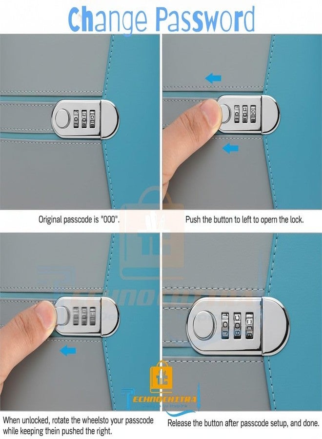 SHREE TECHNESH Lock Diary with Password | Premium Leatherette Number Lock Diary | Office & Personal Journal | Diary Gift Set for Boys, Girls & Adults - Image 3
