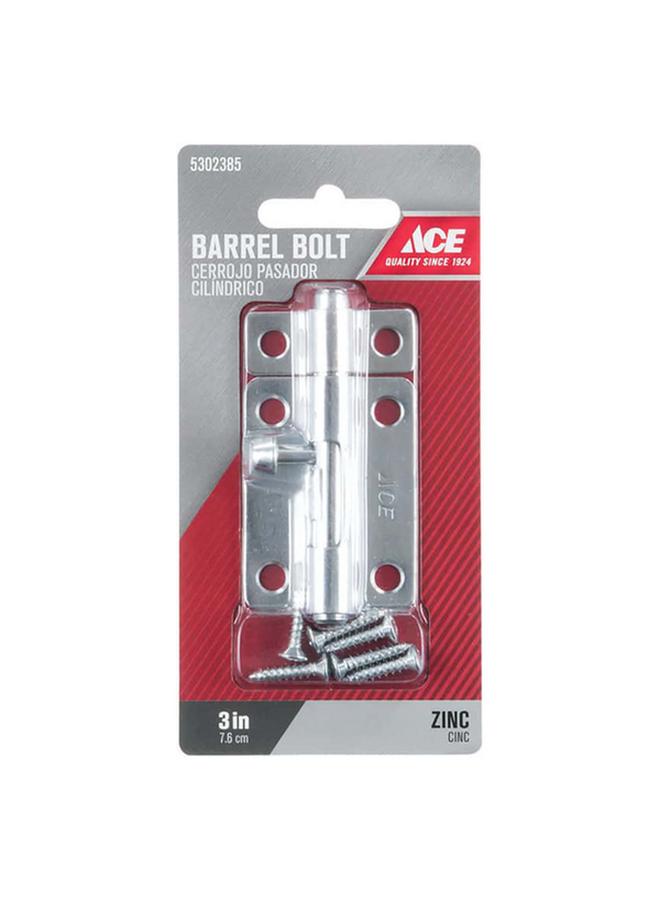 ACE Zinc Plated Barrel Bolt Silver 3inch 01-3008-338 
