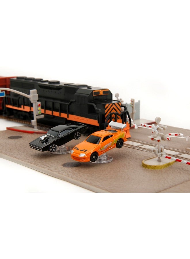 Jada Toys Fast & Furious Final Race Train Nano Scene & 2 1.65" Die-Cast Cars, Toys for Kids and Adults - Image 3