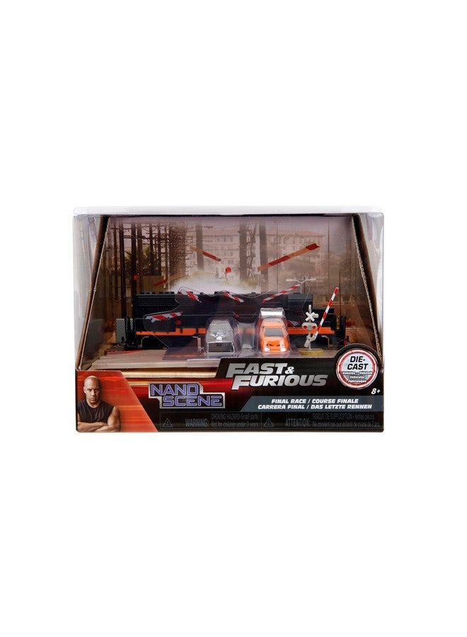Jada Toys Fast & Furious Final Race Train Nano Scene & 2 1.65" Die-Cast Cars, Toys for Kids and Adults - Image 5