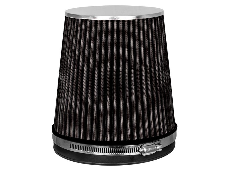 Rtunes Racing BLACK 6" 152 mm Inlet Short Truck Cold Air Cone Replacement Performance Washable Clamp-On Dry Air Filter (6" Tall) - Image 1
