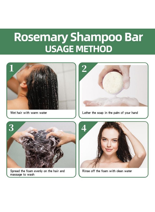 DBEAUTYM 2 Pack Rosemary Hair Shampoo Bar,Deep Cleansing for Scalp Hair Loss Shampoo Soap, Organic Shampoo Oil Control,Solid Shampoo Bar for Hair Growth, Refreshing and Hydrating Bar for Valentines Day Gifts  - Image 5