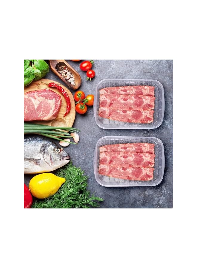 Green Tiger 4 Packs Bacon Container for Refrigerator,Deli Meat Container for Fridge, Stackable Portable Freezer Storage Containers Food Storage Containers with Lids for Fish and Seafood - Image 3