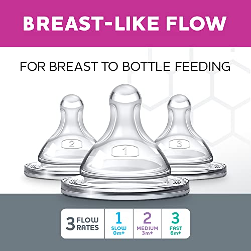 Chicco Duo 100% Silicone Intui-Latch Baby Bottle Nipple with Anti-Colic Valve | Skin-Like Texture and Breast-Like Flow | Stage 2, Medium Flow | 2pk | 3+ Months - Image 5