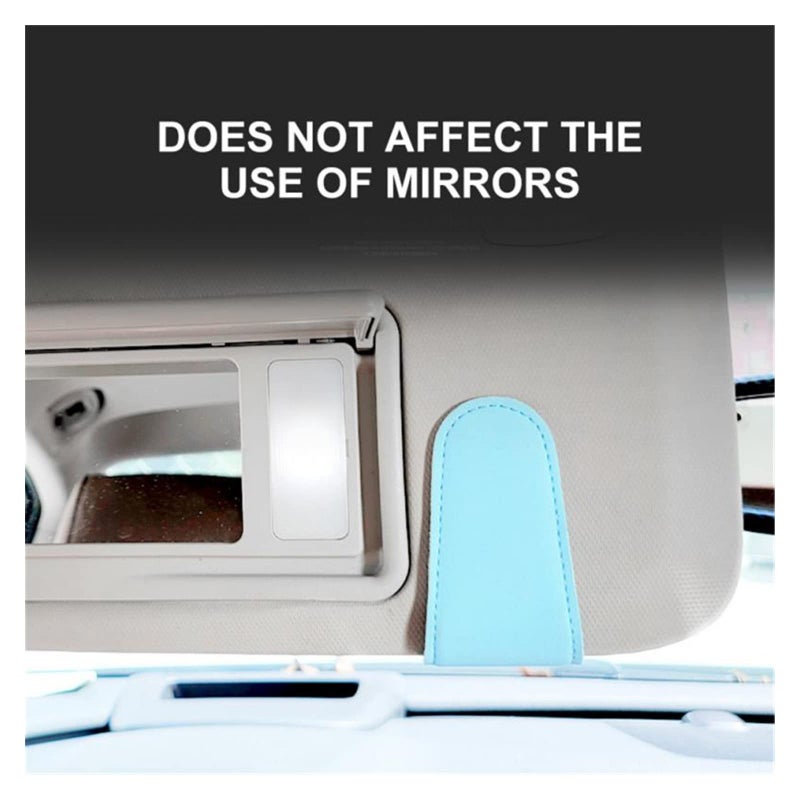 Universal Car Sunglasses Holder Visor Clip Organizer Accessory White One Size - Image 3