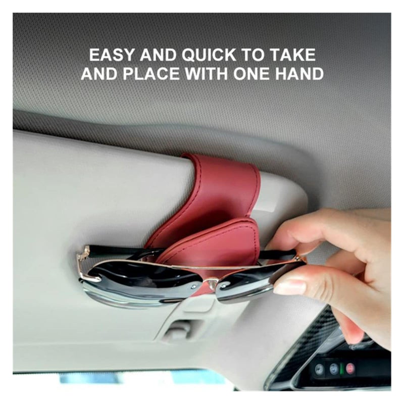 Universal Car Sunglasses Holder Visor Clip Organizer Accessory White One Size - Image 4