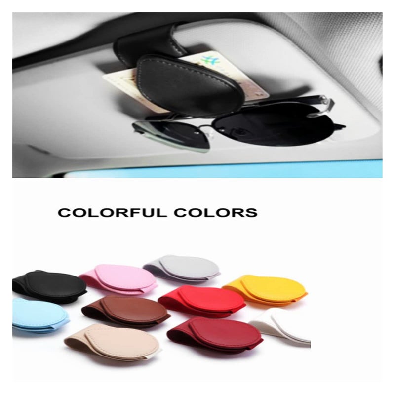 Universal Car Sunglasses Holder Visor Clip Organizer Accessory White One Size - Image 2