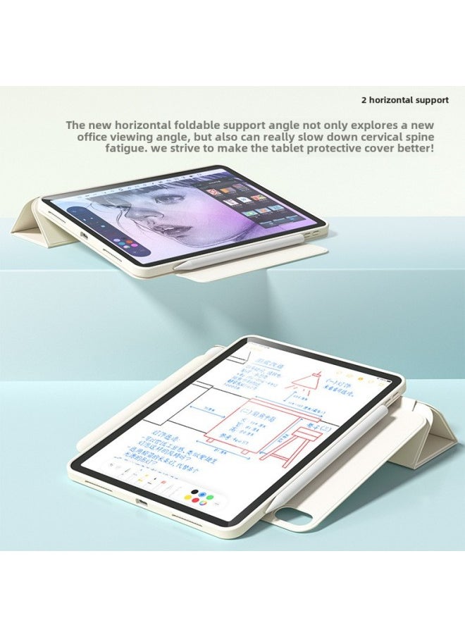 For 3Y Horizontal And Vertical Apple Air11 Shell Ipadpro13 Inch Protective Cover Multi-angle Flat 789 Buckle Mini7-color:Haze Gray-Aurora 4Y Fold (shell + Cover Buckle)-Applicable Models:Pro 7-13inch (model 2024)  - Image 4