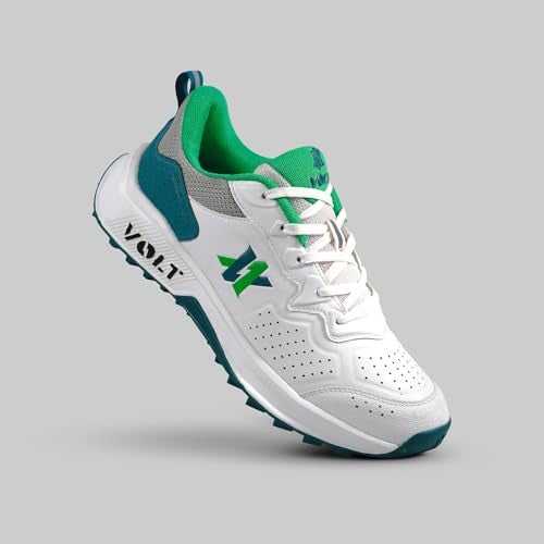 VOLT Cricket Shoes for Men & Boys Sports Shoes for Lightweight, Ergonomic Fit Sports Shoes Match Shoes for Practise (Teal Green, UK Footwear Size System, Adult, Men, Numeric, Medium, 8) - Image 4