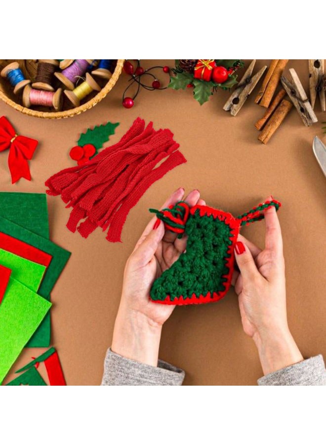 Healifty Mini Pet Scarf 20pcs Mini Scarf Small Pet Scarf Dollhouse Scarf Clothing Wine Bottle Decor Hanging Ornaments DIY Crafts Doll Supplies Red Mini Pet Clothing - Image 2