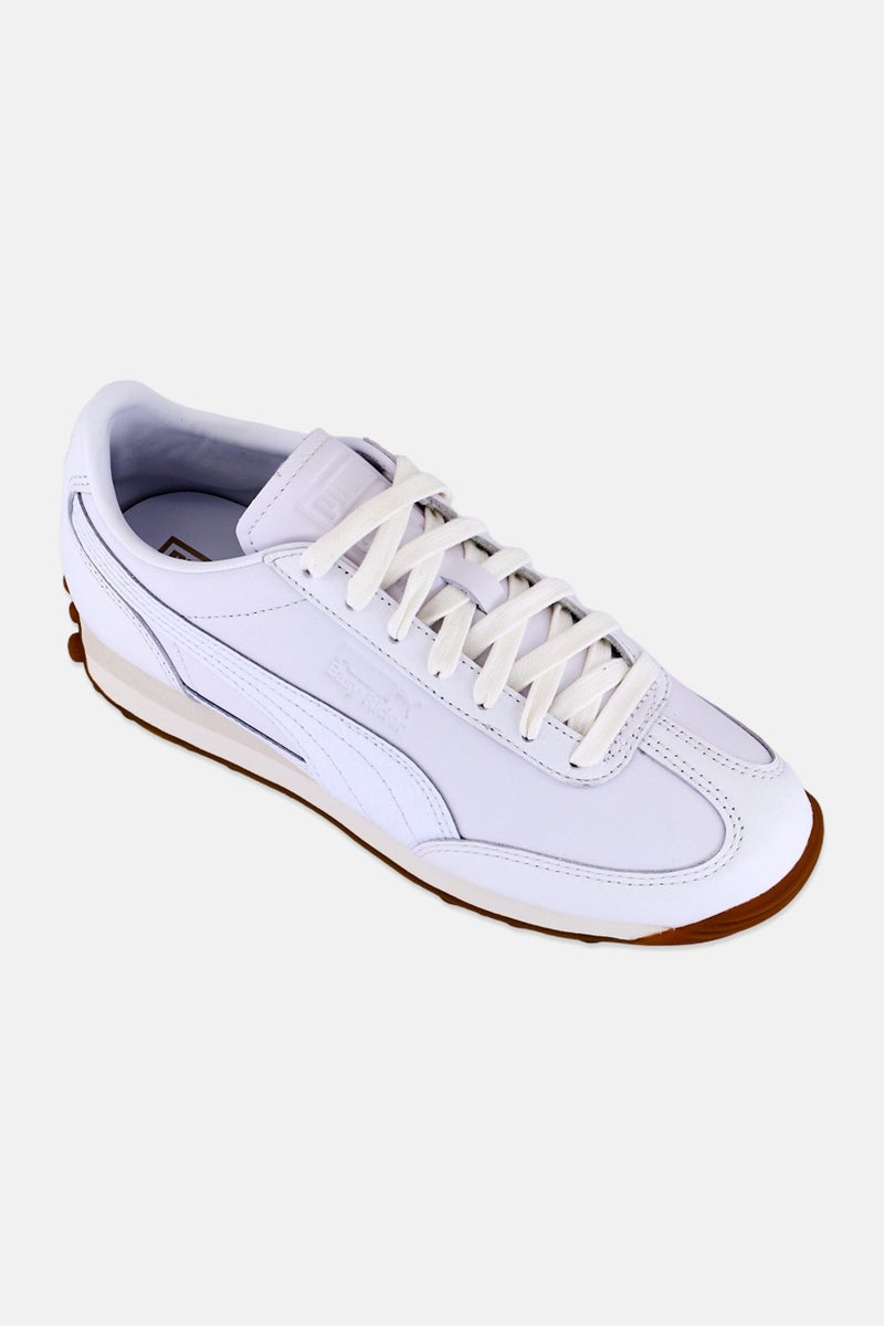 PUMA Kids Boy Easy Rider Lth Lace Up Outdoor Shoes, White - Image 1