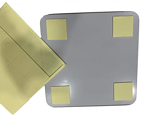 PRINCE ART Shave Mirror Glass Bathroom Wall Small Face Mirror for Shaving Kach Mirror for Bedroom Room Home Living Room Makeup Room TableSize 8x8 Inch 5mm Glass Pack of 1 Square Silver - Image 4
