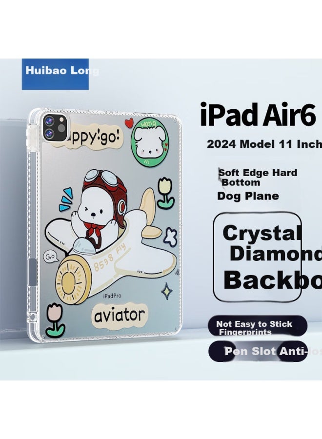 Hboalg Apple Ipad Air 6 Protective Case Apple Ipad Air 6 New 11-inch Cartoon Protective Shell With Airbag Pen Slot Ultra-thin Anti-fall Soft Shell - Image 1