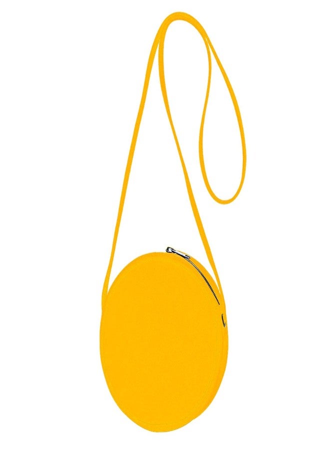 Lify Women's Stylish Mini Crossbody Bag, Fashion Circle Purse Clutch, Round Shoulder Wallet For Women/Girls - 1 Piece (Yellow) - Image 1