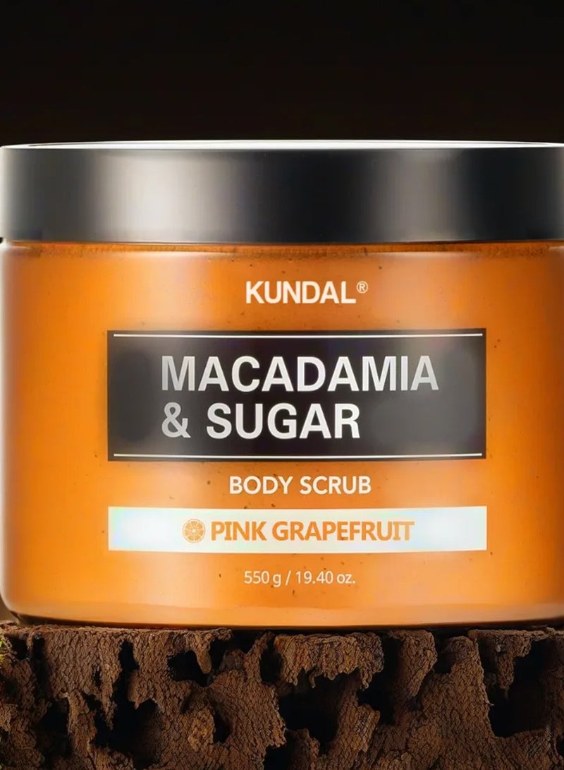KUNDAL Macadamia & Sugar Body Scrub 550g – Pink Grapefruit - Image 2
