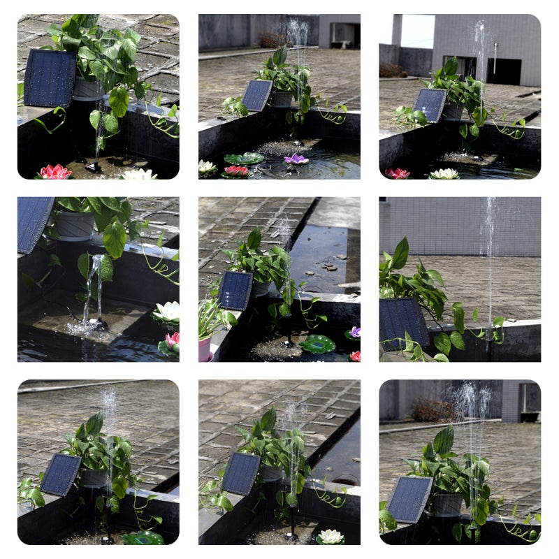 Solar Garden Fountain: 3 Different Water Outlet Caps Brushless DC Water Pump - Solar Panels Directly Drive Auto-Start In 3 Seconds Solar Fountain for Outdoor Garden Use - Image 2