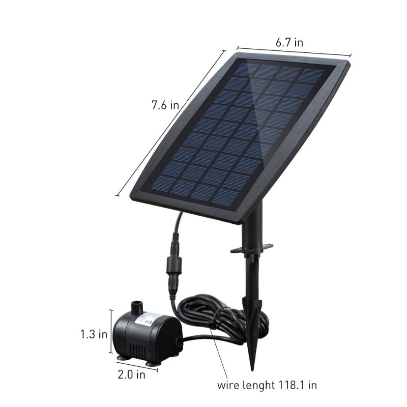 Solar Garden Fountain: 3 Different Water Outlet Caps Brushless DC Water Pump - Solar Panels Directly Drive Auto-Start In 3 Seconds Solar Fountain for Outdoor Garden Use - Image 4