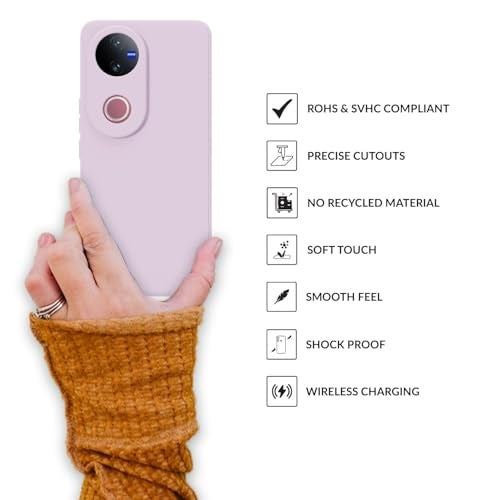 SPRIG Compatible with VIVO T4R 5G TPU Basic Premium Back Cover Case Drop Tested Shock Proof for Boys and Girls with Camera Protection (Lavender Purple) - Image 4