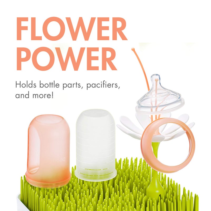 Boon Grass Countertop Drying Rack Bundle - Includes Grass, Stem, and Twig - Capacity for 4 Baby Bottles and Baby Accessories - Baby Bottle-Feeding Supplies - 9.5 x 9.5 x 3 - Image 3