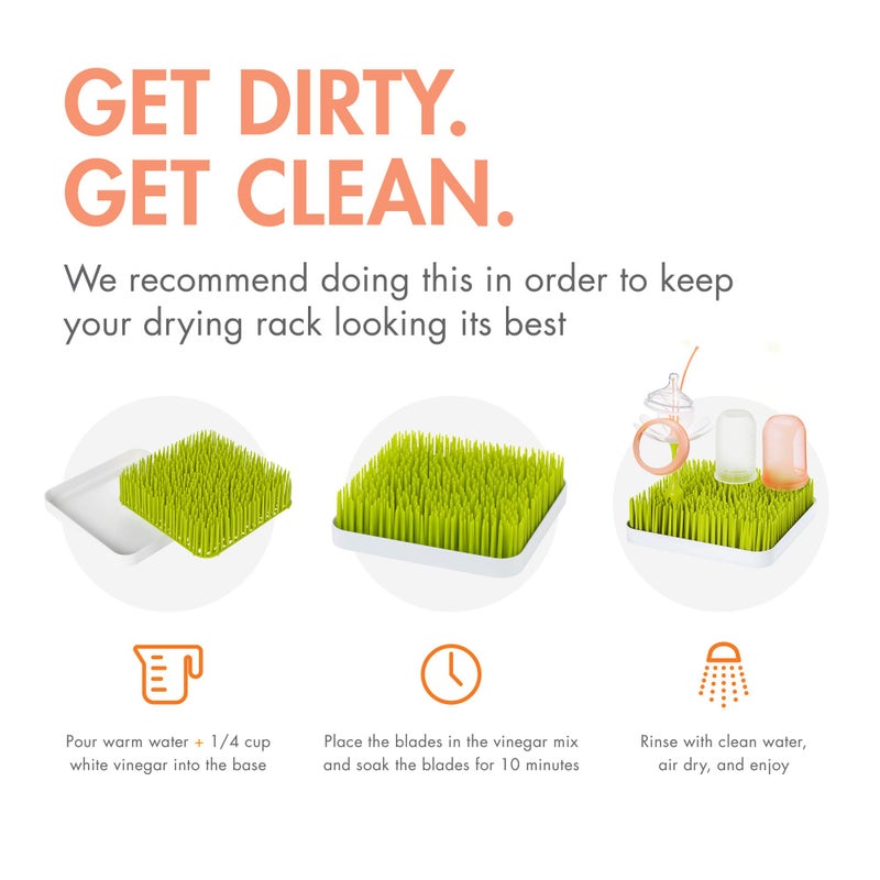 Boon Grass Countertop Drying Rack Bundle - Includes Grass, Stem, and Twig - Capacity for 4 Baby Bottles and Baby Accessories - Baby Bottle-Feeding Supplies - 9.5 x 9.5 x 3 - Image 4