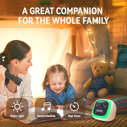 ZUZUKID OK to Wake Alarm Clock for Kids, Toddler Sleep Training Clock with Sound Machine, Kids' Night Light, Digital Alarm Clock for Boys' and Girls' Bedrooms - Image 4