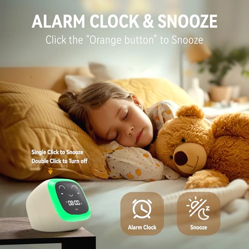 ZUZUKID OK to Wake Alarm Clock for Kids, Toddler Sleep Training Clock with Sound Machine, Kids' Night Light, Digital Alarm Clock for Boys' and Girls' Bedrooms - Image 3