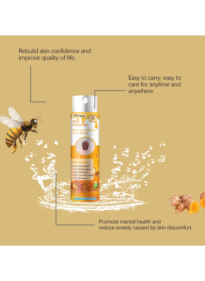 SOUTH MOON Bee Venom Skin and Wart Care Spray 20ml Wart Removal Care Spray Wart Removal And Nev Us Removal Skin Wart Removal Smooth Skin Spray  - Image 3