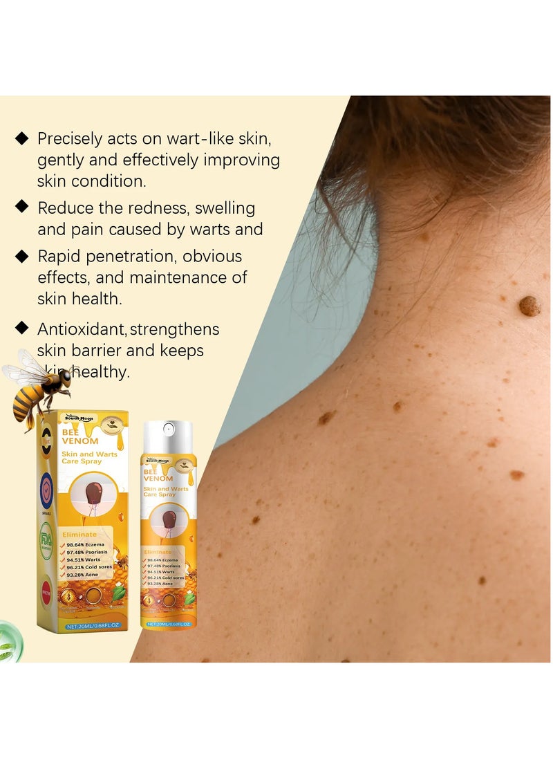 SOUTH MOON Bee Venom Skin and Wart Care Spray 20ml Wart Removal Care Spray Wart Removal And Nev Us Removal Skin Wart Removal Smooth Skin Spray  - Image 2